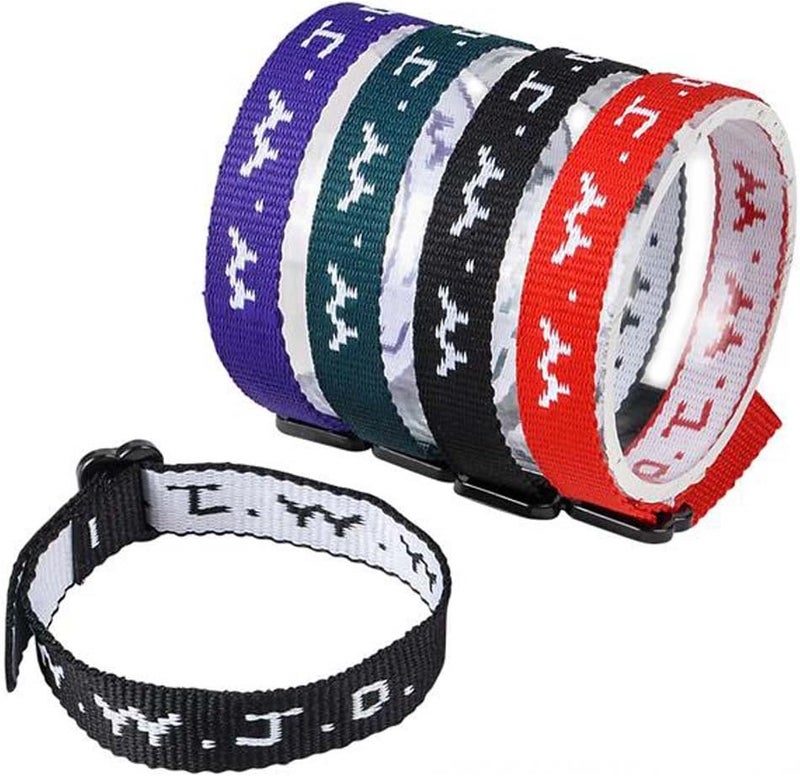 Hengulus 24 Pack WWJD Religious Bracelets - Adjustable Christian Wrist Bands in Red, Green, Purple, and Black - Image 1